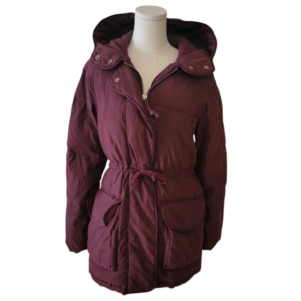 Abercrombie & Fitch Purple Long Puffer Hooded Coat‎ Size Small